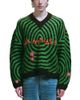 Nahmias Nahmias Wipeout Knit V Neck Logo Sweater - 1
