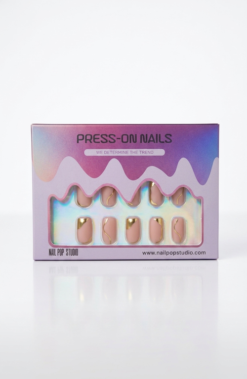 Nail Pop Studio Nail Pop Studio Golden Hour Square Press-On Nails 