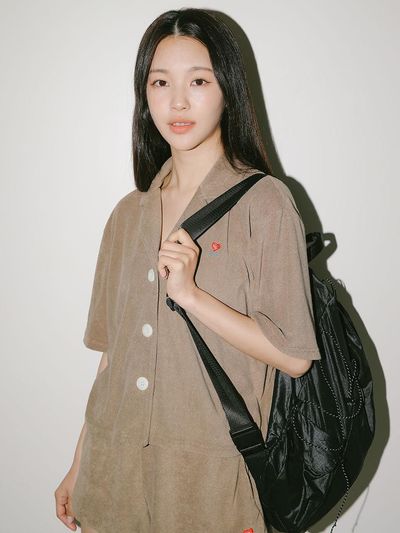 Naked Surf Club Heart Terry Open Shirts (Brown)