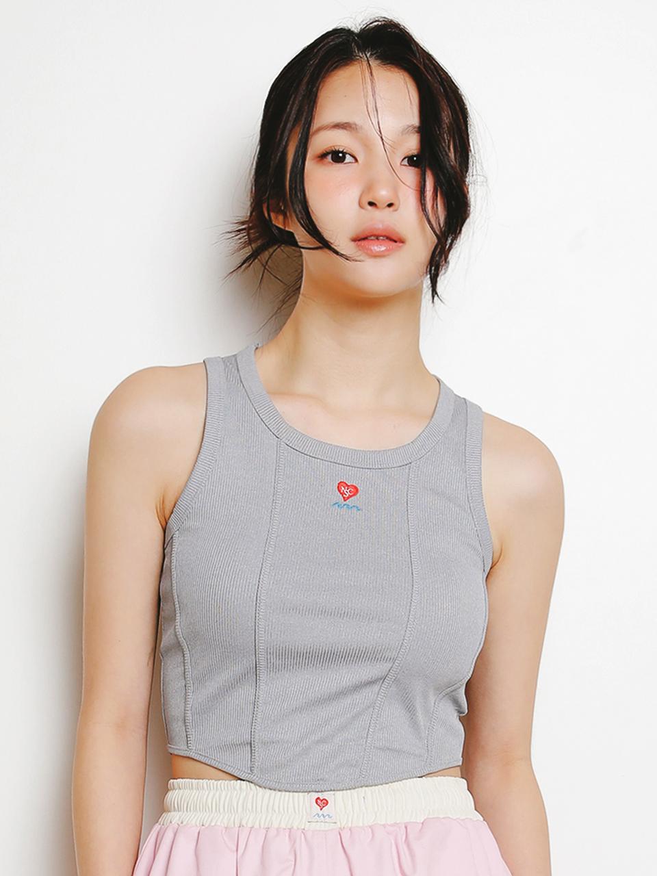 Naked Surf Club Hearts Corset Sleeveless (Gray)