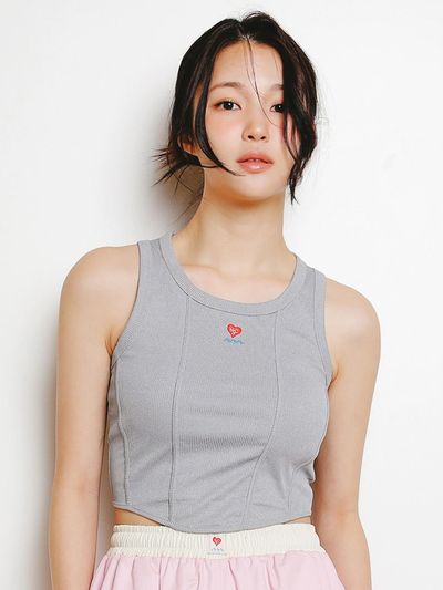 Naked Surf Club Hearts Corset Sleeveless (Gray)