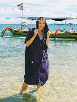 Naked Surf Club Terry Hoody Open Poncho (Navy)