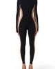 Naked Wardrobe Naked Wardrobe Body Flex Two-Tone Jumpsuit - 1