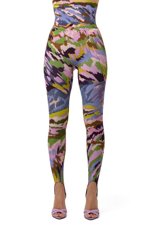 Naked Wardrobe Naked Wardrobe Brush Storm Print Stirrup Leggings 