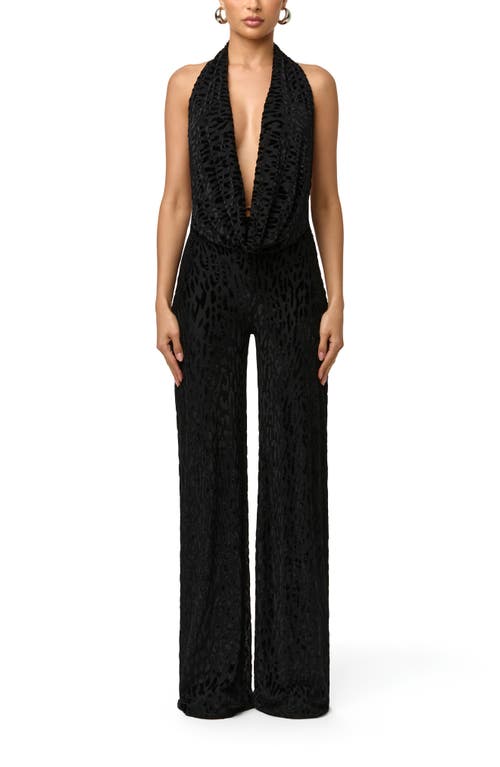 Naked Wardrobe Naked Wardrobe Burnout Halter Jumpsuit