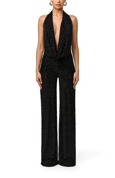 Naked Wardrobe Naked Wardrobe Burnout Halter Jumpsuit