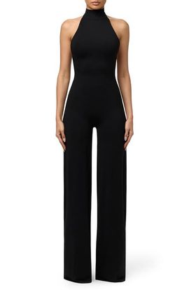 Naked Wardrobe Naked Wardrobe Butter Halter Wide Leg Jumpsuit