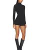 Naked Wardrobe Naked Wardrobe Butter Turtleneck Contour Romper - 2