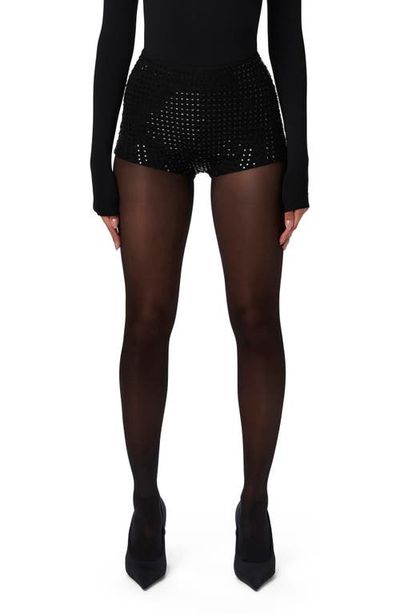 Naked Wardrobe Naked Wardrobe Crystal Studded Shorts