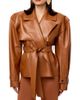 Naked Wardrobe Naked Wardrobe Faux Leather Crop Trench Coat - 1