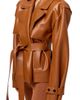 Naked Wardrobe Naked Wardrobe Faux Leather Crop Trench Coat - 3