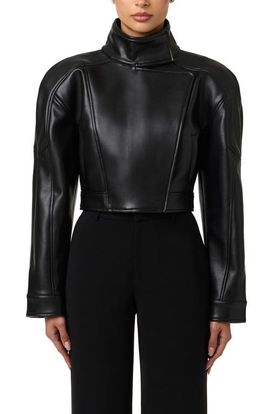 Naked Wardrobe Naked Wardrobe Faux Leather Moto Jacket