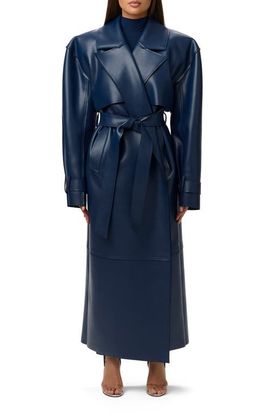 Naked Wardrobe Naked Wardrobe Faux Leather Trench Coat
