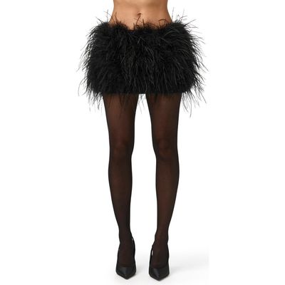 Naked Wardrobe Naked Wardrobe Feather Miniskirt
