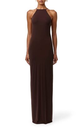 Naked Wardrobe Naked Wardrobe Floral Chiffon Tassel Halter Neck Maxi Dress