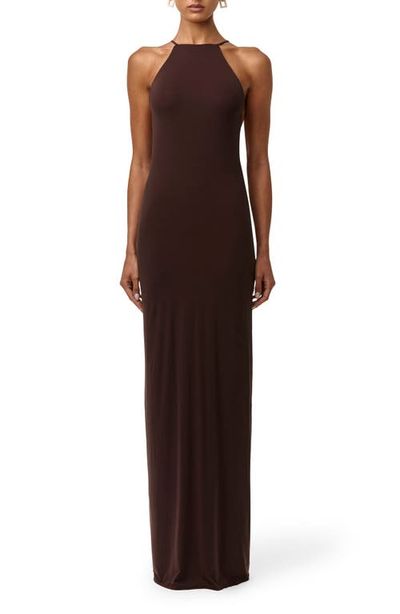 Naked Wardrobe Naked Wardrobe Floral Chiffon Tassel Halter Neck Maxi Dress