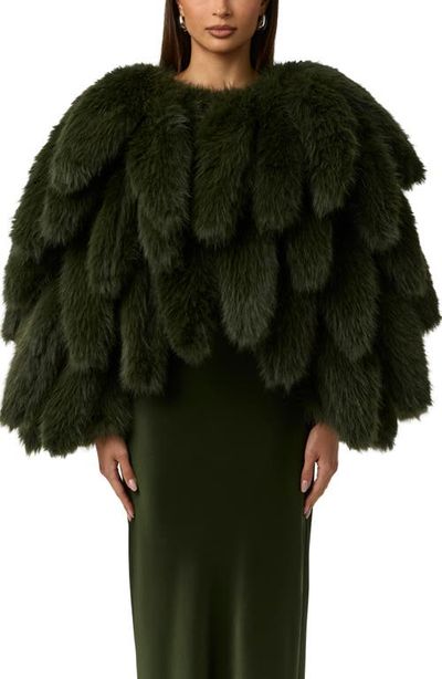Naked Wardrobe Naked Wardrobe Foxtail Faux Fur Cropped Jacket