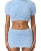 Naked Wardrobe Naked Wardrobe Furry Knit Crop Sweater - 1