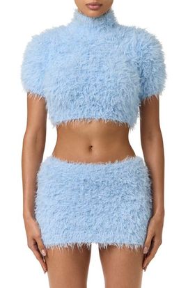 Naked Wardrobe Naked Wardrobe Furry Knit Crop Sweater