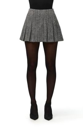 Naked Wardrobe Naked Wardrobe Herringbone Pleated Miniskirt