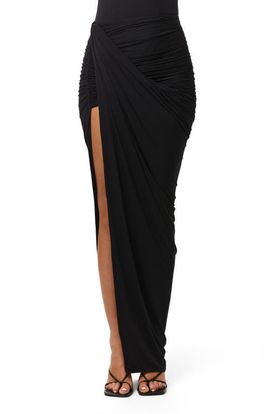 Naked Wardrobe Naked Wardrobe High Slit Maxi Skirt