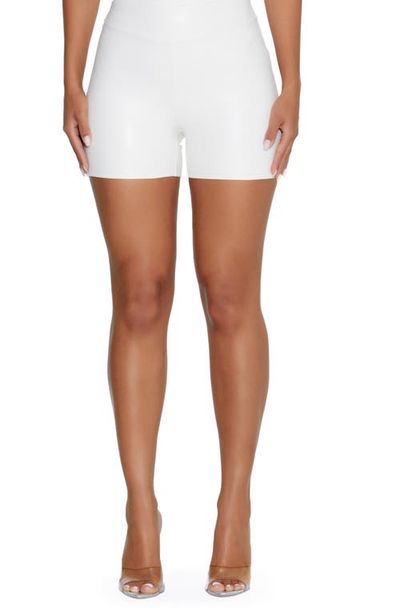 Naked Wardrobe Naked Wardrobe High Waist Yoke Detail Hot Shorts