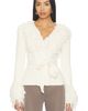 Naked Wardrobe Naked Wardrobe Knit Fringe V-neck Cardigan - 1
