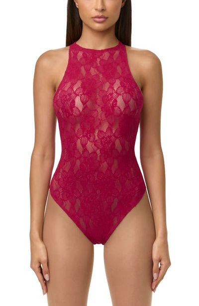 Naked Wardrobe Naked Wardrobe Lace Racerback Bodysuit