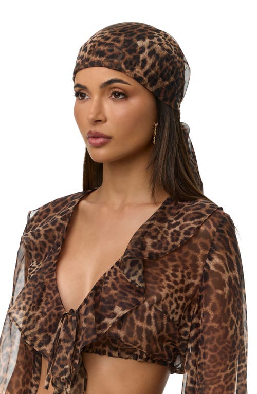 Naked Wardrobe Naked Wardrobe Leopard Printed Chiffon Head Scarf