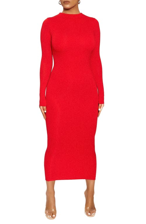 fitted lace wedding dress Women Midi Pencil Dress with Sweetheart Neckline Xs / Red main image 1