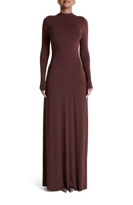 Naked Wardrobe Naked Wardrobe Mock Neck Long Sleeve Maxi Dress