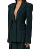 Naked Wardrobe Naked Wardrobe Pinstriped Suited Blazer - 5