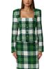 Naked Wardrobe Naked Wardrobe Plaid Boucle Peplum Blazer - 1