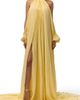 Naked Wardrobe Naked Wardrobe Pleated Chiffon Halter Maxi Dress - 5