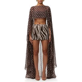 Naked Wardrobe Naked Wardrobe Polka Dot Illusion Chiffon Cape 