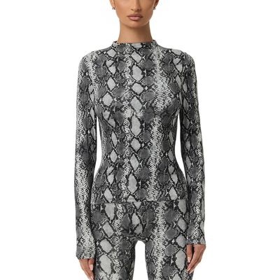 Naked Wardrobe Naked Wardrobe Print Turtleneck Top
