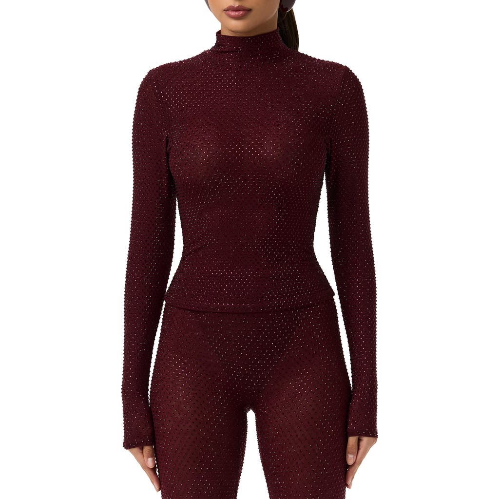 Naked Wardrobe Naked Wardrobe Rhinestone Long Sleeve Top