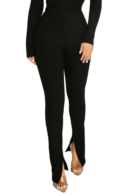 Naked Wardrobe Naked Wardrobe Ribbed Slit Leg Pants