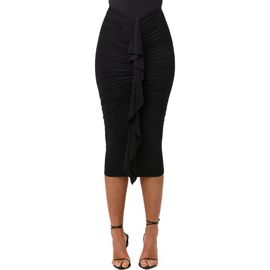 Naked Wardrobe Naked Wardrobe Ruffle Midi Skirt