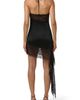 Naked Wardrobe Naked Wardrobe Scallop Asymmetric Stretch Silk Minidress - 2