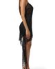 Naked Wardrobe Naked Wardrobe Scallop Asymmetric Stretch Silk Minidress - 3