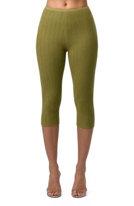 Naked Wardrobe Naked Wardrobe Scallop Knit Capri Leggings