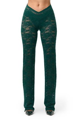 Naked Wardrobe Naked Wardrobe Sheer Lace V-Waist Pants