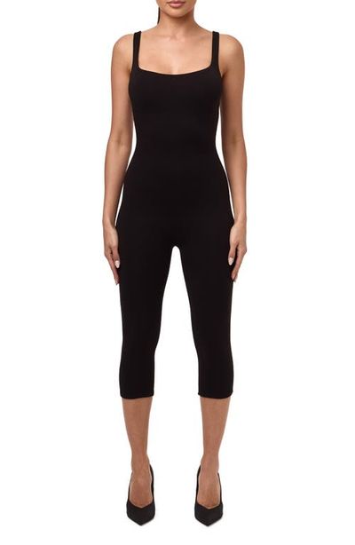 Naked Wardrobe Naked Wardrobe Stretch Jersey Capri Jumpsuit