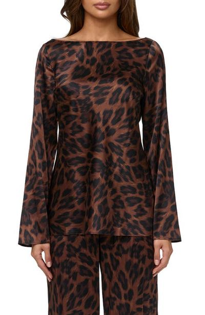 Naked Wardrobe Naked Wardrobe Stretch Silk Long Sleeve Top