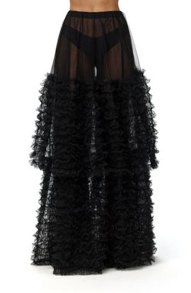 Naked Wardrobe Naked Wardrobe Tiered Ruffle Tulle Maxi Skirt