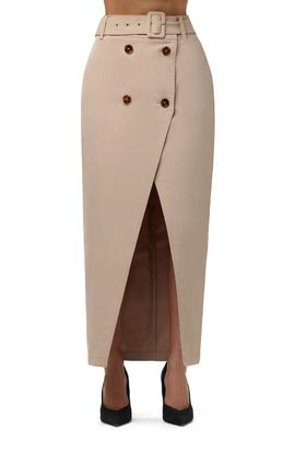 Naked Wardrobe Naked Wardrobe Trench Style Midi Skirt