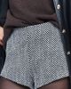 Naked Wardrobe Wool Blend Herringbone Shorts - 2
