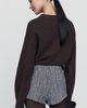 Naked Wardrobe Wool Blend Herringbone Shorts - 3