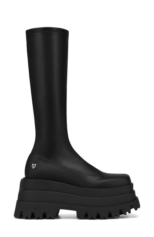 Naked Wolfe - Spice Knee High Platform Boot in Black, Women's at